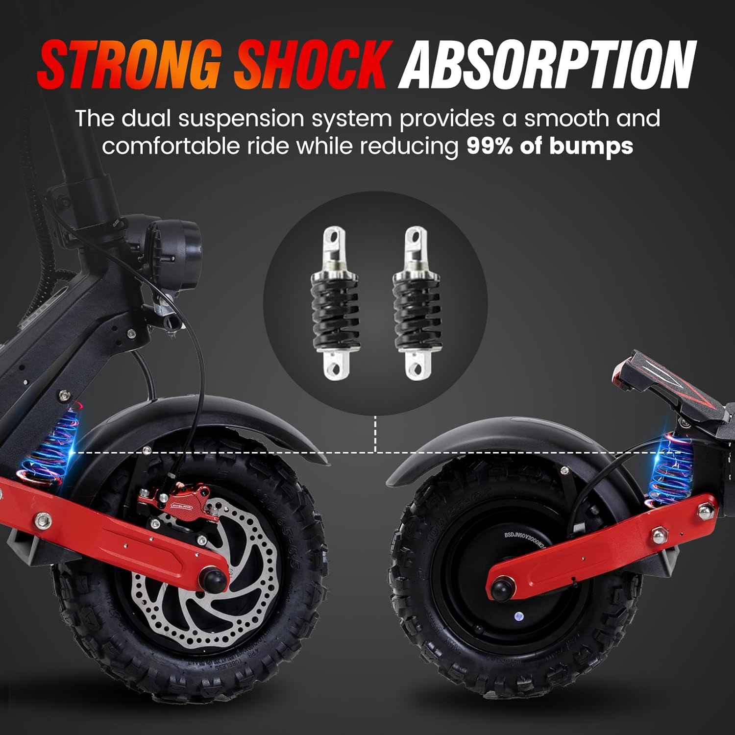 Electric Scooter with Seat for Adults, 60V 6000W Electric Scooters Adult 52mph with 1440WH Battery, Up to 50Miles Long Range, Dual Motor 11