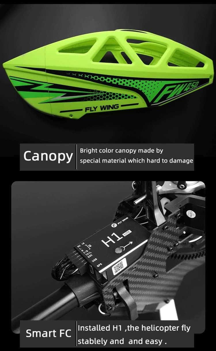 ZYHOBBY RC Helicopter FW450 V3 with New ACE Flight Control System M10N GPS RC Model (Green)