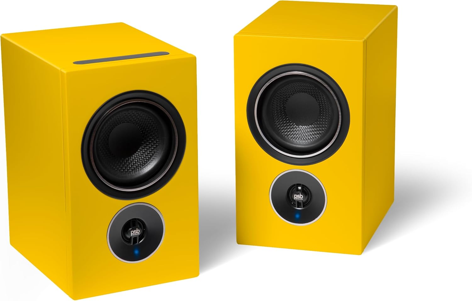 PSB Alpha iQ Streaming Powered Speakers with BluOS (Tangerine Yellow)