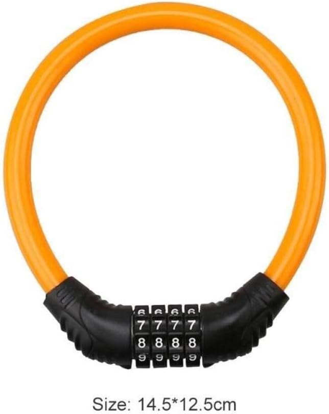 Chain Lock, Cycling Lock Padlock with Password Code, Anti-Theft Steel Wire Cable Lock for Mountain Bikes, Motorcycles, and Outdoor Equipment