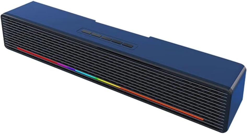 Speaker Colorful Lights Computer Game Audio Gaming Video TV Player with Charging Port