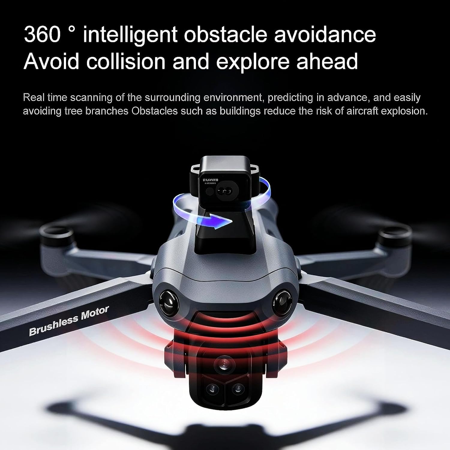 GPS Drone for Beginners & Adults - 8K Smart Beauty Camera with 90° Electric Lens Adjustment,360° LiDAR Obstacle Avoidance, 5G Screen Remote Control, Multi-Function Return, 3 High-Capacity Batteries for Extended Flight