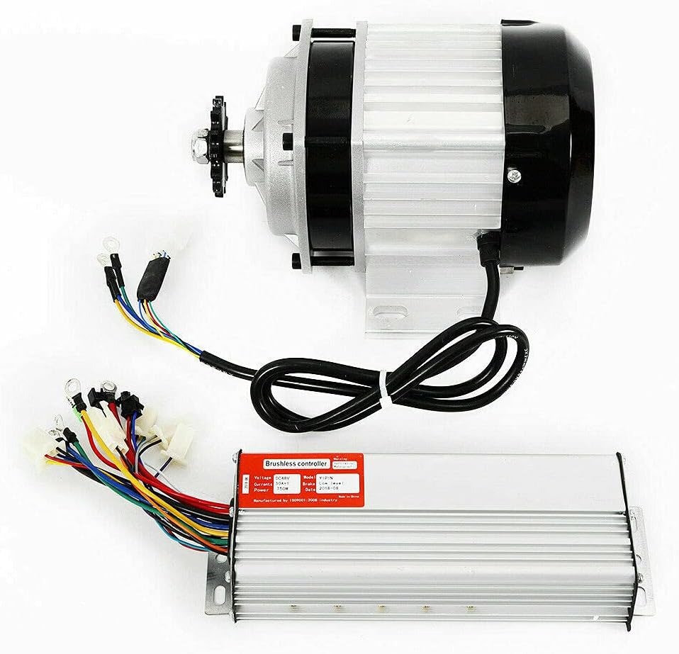 48 V 750 W Electric Motor, Brushless High Speed Hub Motor with Controller, 3100 RPM for Go-Kart, Tricycle, Electric Scooter, E-Bikes, Medium Tricycle