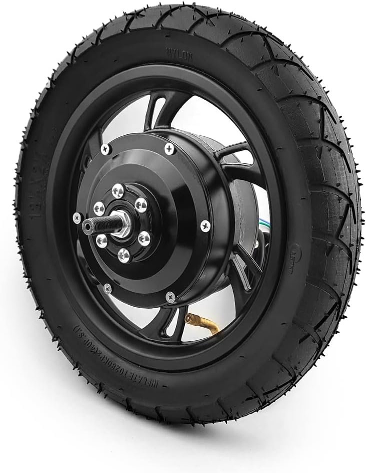 L-faster DIY 36v 350w 12 Inch Bike Scooter Brushless Gear Hub Motor Kit with Disc Brake Pneumatic Wheel (48V 250W)