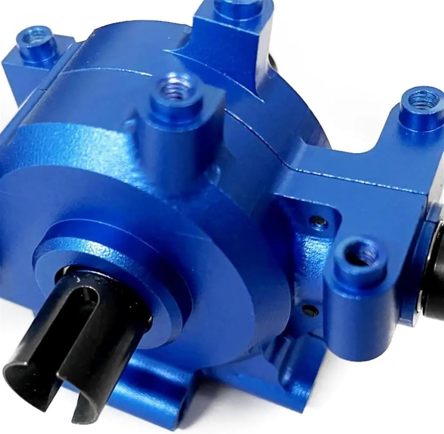 RC Transmission Gearbox Compatible with LOSI for Baja for Rey 4WD Short Course Differential Gear Box 1/10 RC Car Part Diff Rc Differential Gear Box Upgrade Parts(Blue)