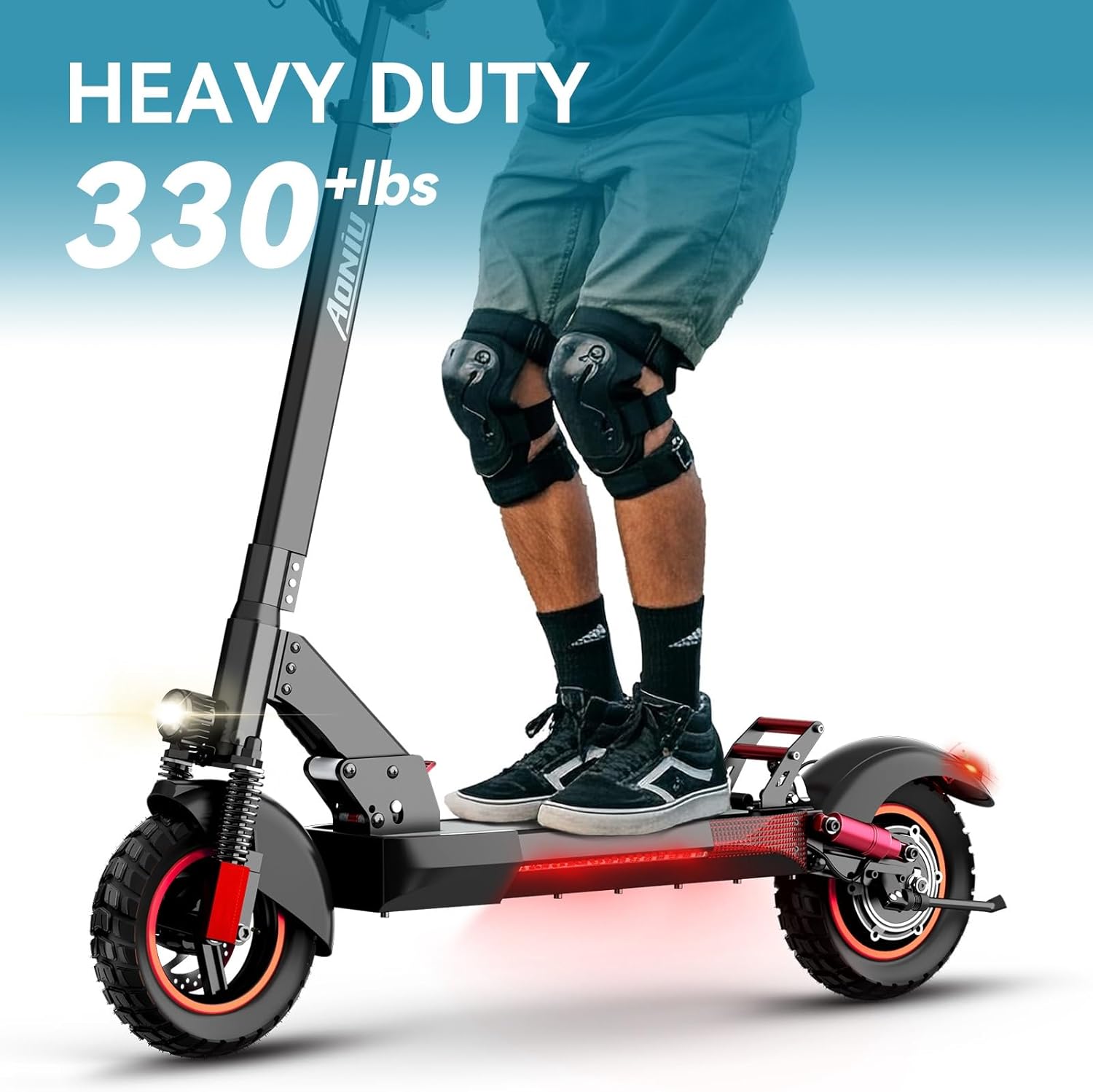 Aoniu M4 Electric Scooter for Adults with seat Fast 25-30 mph Speed Off Road Heavy Duty 300 lbs 10 inch Foldable e Scooter Mobility Folding Bike for Girls Men Teens 31-37 Miles Long Range e Scooters