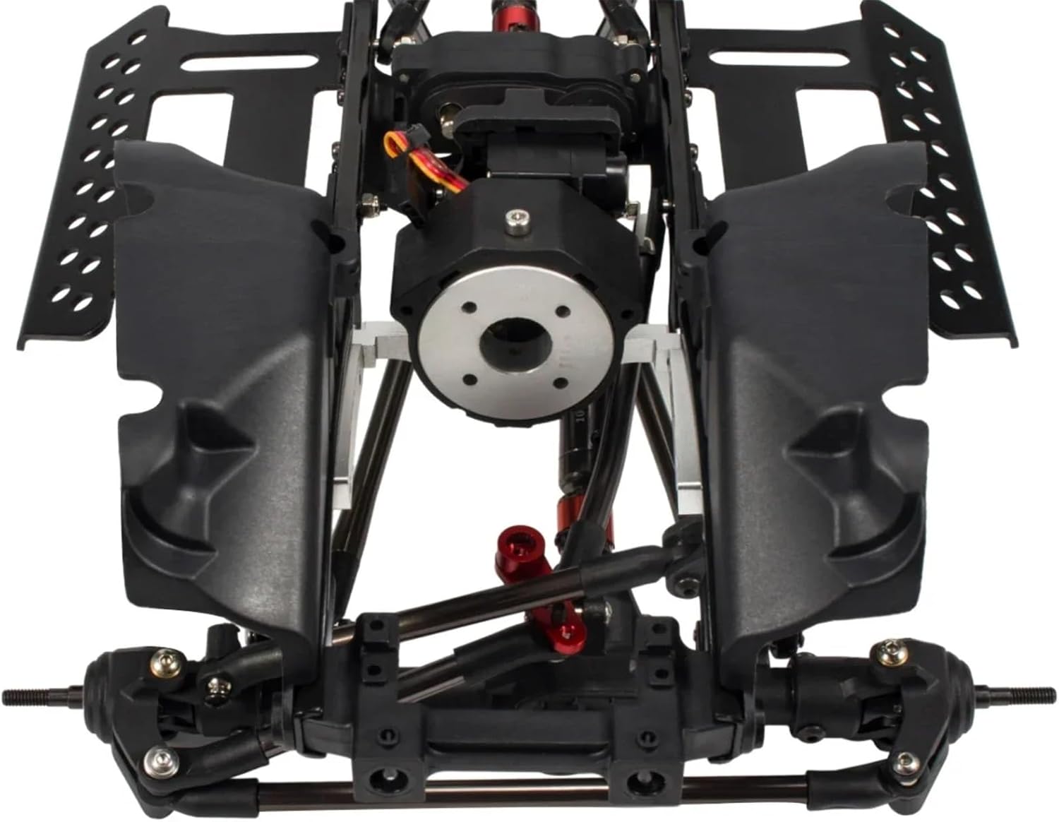 RC Upgrade Accessories for Wrangler for SCX10 1/10 2-Speed Transmission for Chassis Kit Frame with for Rock Slider Body Wheelbase Fender Flares RC Crawler 313mm(Chassis Set)