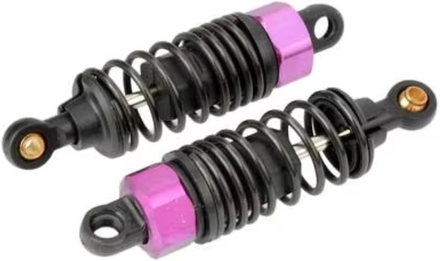 Rc Damper Shock Absorber For HSP 94123 94103 94122 94102 02002 1/10 2PCS 70MM Metal Shock Absorber RC Car Tracked Vehicle Parts Accessories Upgrade Replace Use(Purple)