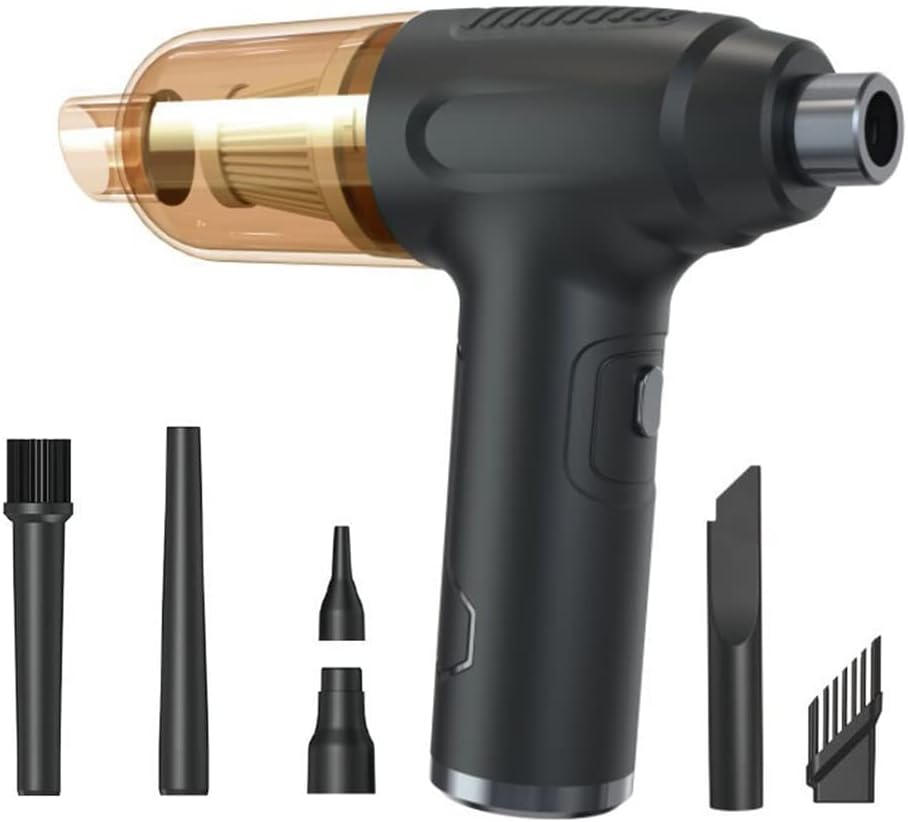 WAGNUS Handheld Vacuum and Blower Cordless, 8000Pa Strong Suction Car Vacuum Cleaner and Blower, Air Duster, Portable Rechargeable Powerful Car Vacuum Cordless Air Blower for Car, Computer, Pet Hai