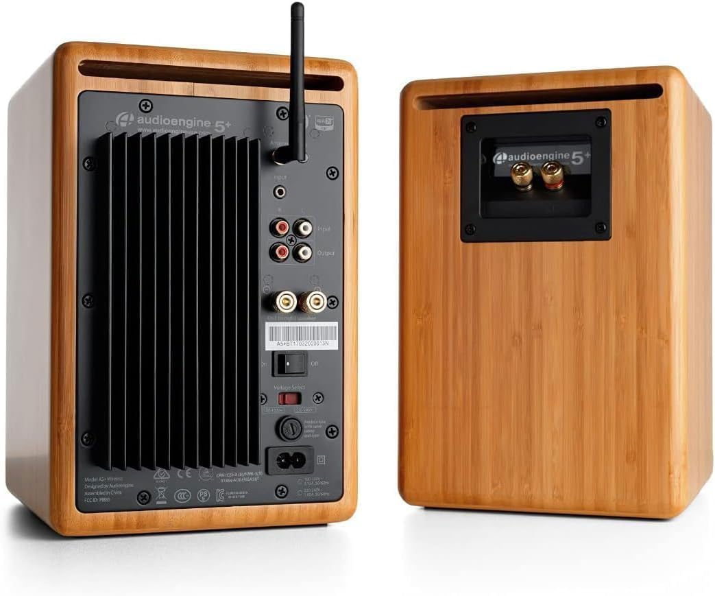 Audioengine A5+ Wireless Bluetooth Bookshelf Speakers - Premium 150W Stereo Speakers for Music