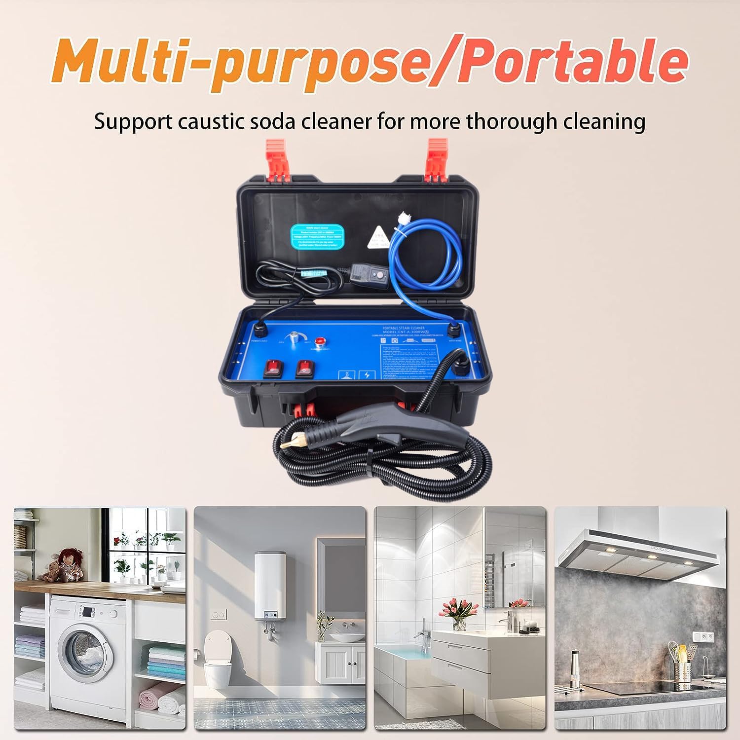 Handheld Steam Cleaner 1700W/3000W High Pressure Steam Cleaners High Temperature Handheld Steamers with Controlle,220V-3000W