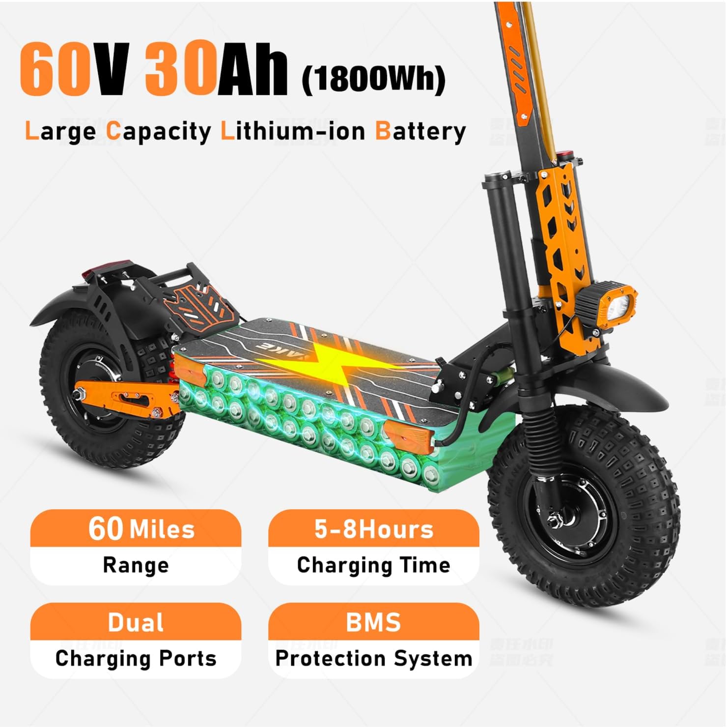 Electric Scooter for Adults, 2800W/6000W Power MotorTop Speed 35/52 MPH, 1080/1800WH Battery,35/60 Miles Range 11