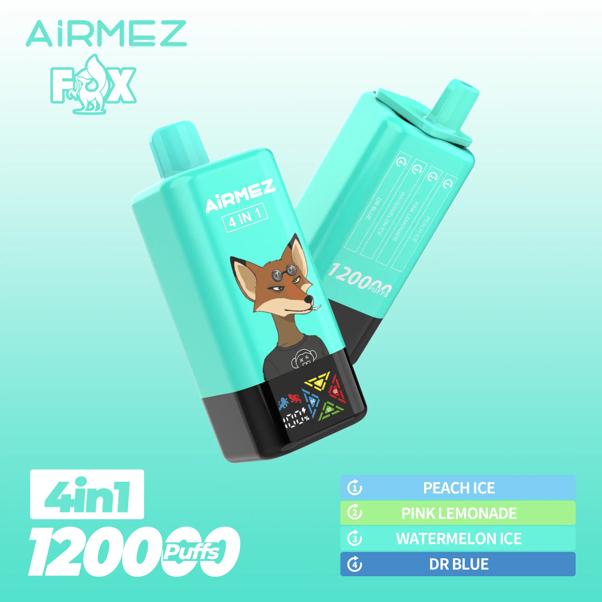 AIRMEZ FOX 120K 4 in 1 (5pcs) - MYEU VAPES