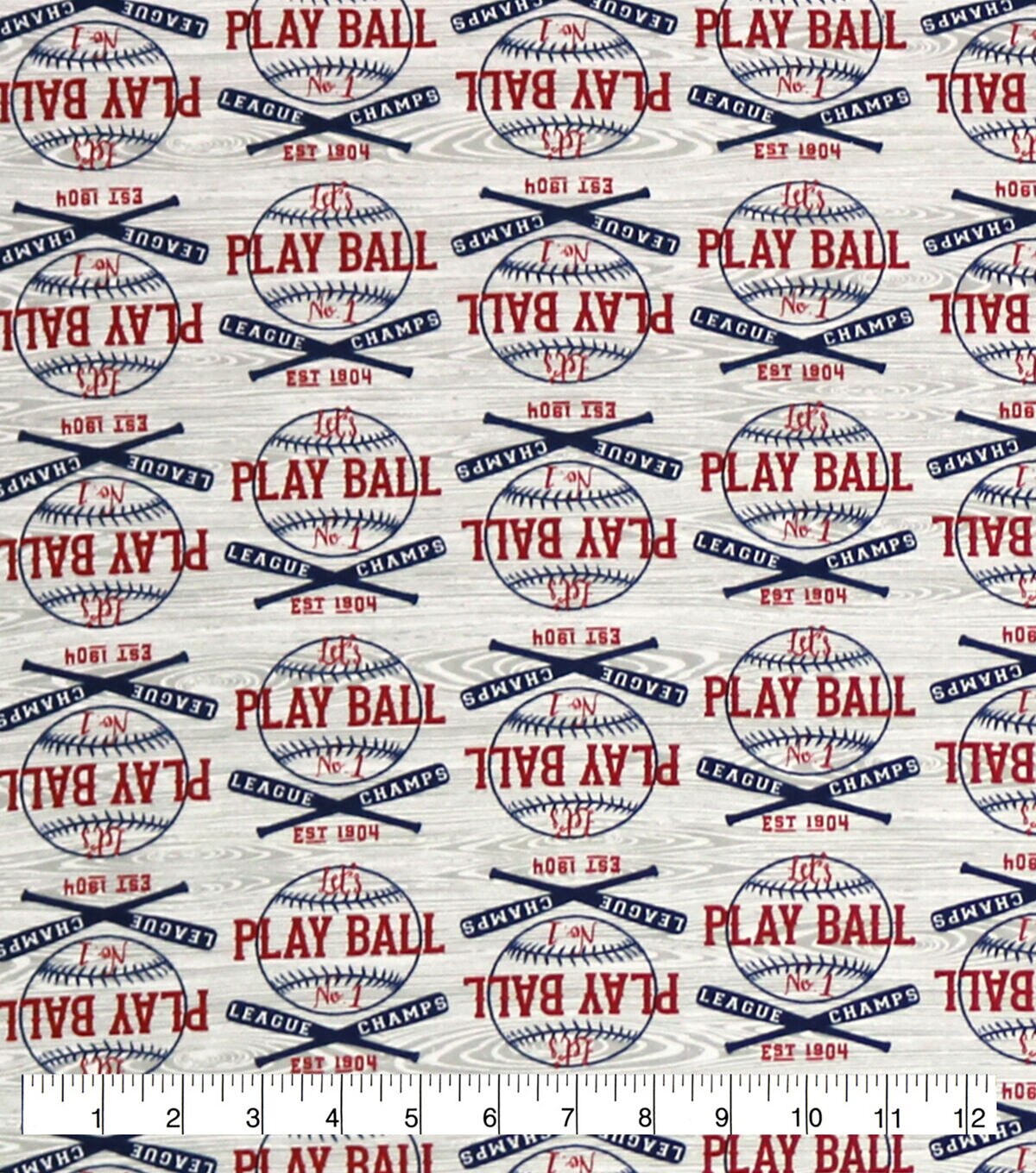 Play Ball on Gray Super Snuggle Flannel Fabric