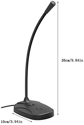 Omnidirectional Microphone High Sensitivity USB Mic for Desktop PC/Laptop/Computer/Notebook Accessories (Color : Black) (Black)