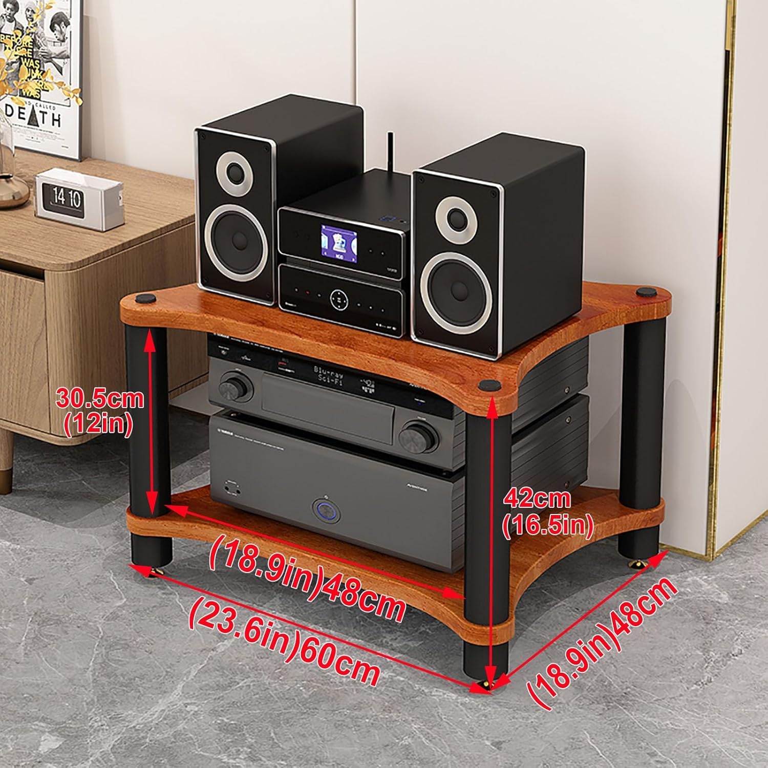 JIAHESHYP 2/3/4-Tier Media Racks and Component Cabinets