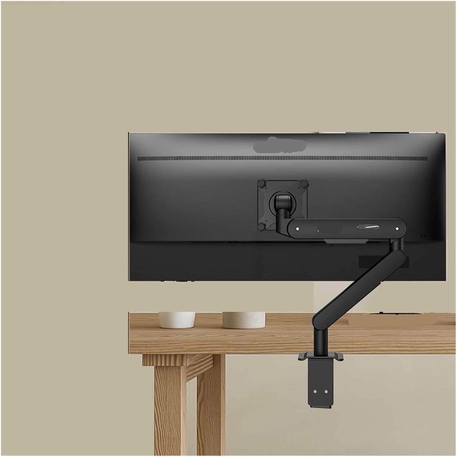 Large Load-Bearing 12kg Monitor Stand Robotic arm Computer Screen Perforated Lifting and Rotating AM500PLUS(Black)