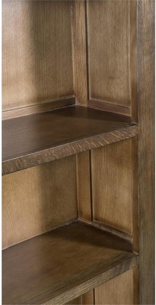 Crafters and Weavers Mission Quarter Sawn Oak Bookcase with 2-Drawers & Open Shelves