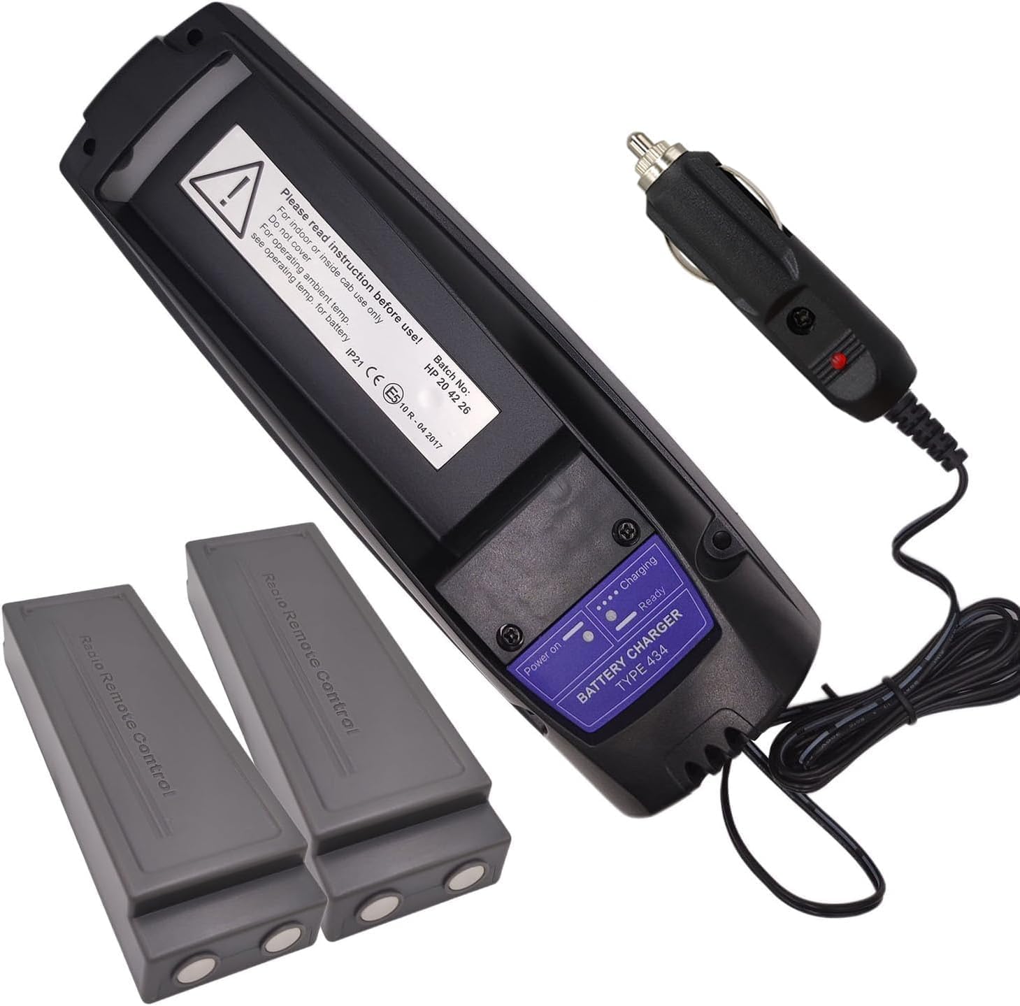 (1-Pack Charger + 2-Pack 592 Battery) New DC 10-24V Scanreco 434 Battery Charger with 592 Battery for 7.2V Scanreco 590 592 593 960 EEA4291