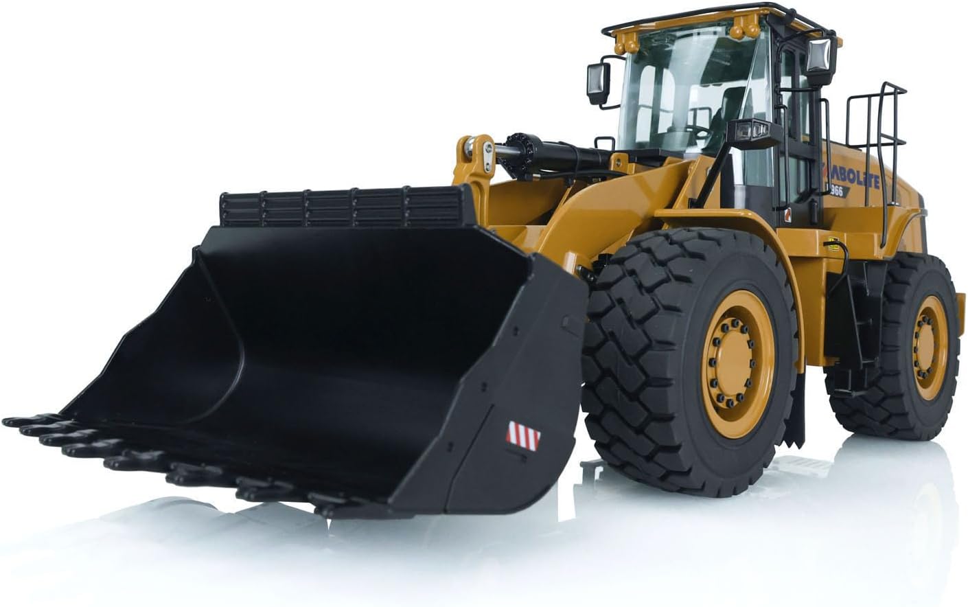 Kabolite Hydraulic RC Loader 2.4G 1/16 for Construction Vehicle Huina K966 7500Mah Battery Charger Lights Flysky ST8 Radio Painted Yellow