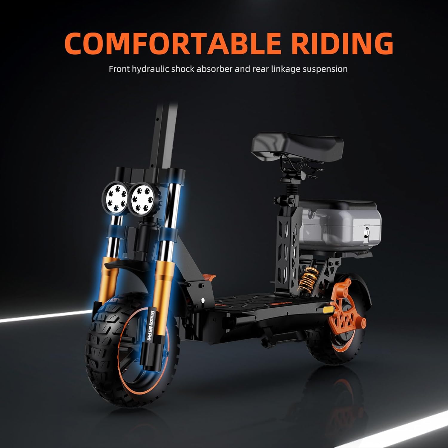 Ruitoo® Electric Scooter, 1000W/1600W/5600W Motor, Off Road Electric Scrooter Adults, 27/32/34/47Mph Top Speed, 28/35/44/50/53 Miles Max Range, Foldable E-Scooter Support Return