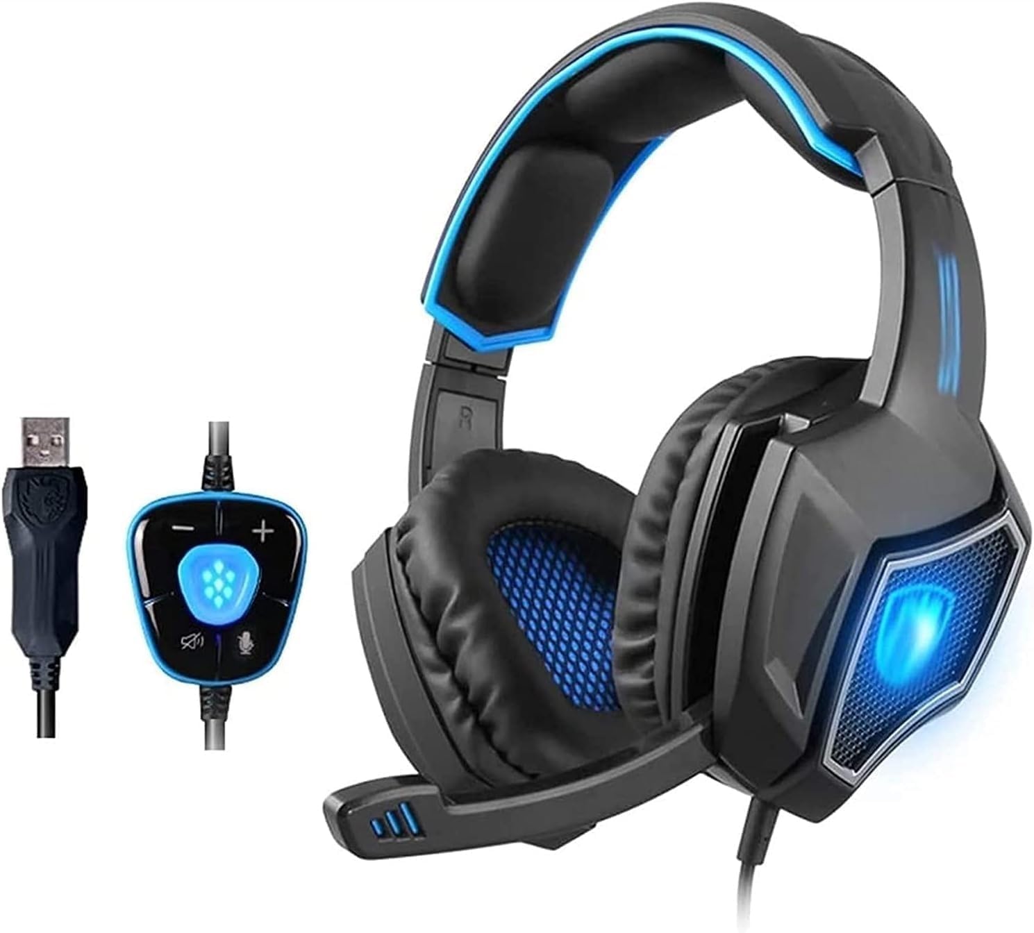 Game Headset,Gaming Over-Ear Headphone with Mic Head-Mounted Computer Gaming Headset with Microphone Noise Reduction