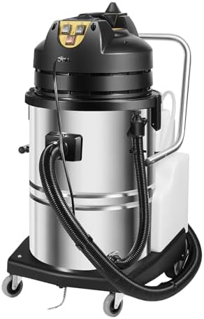 Commercial Carpet Cleaning Machine 2110W 3 in 1 Stainless Steel Wet Dry Upholstery Extractor for Vacuuming & Absorbing Water on Carpets Sofas Curtains