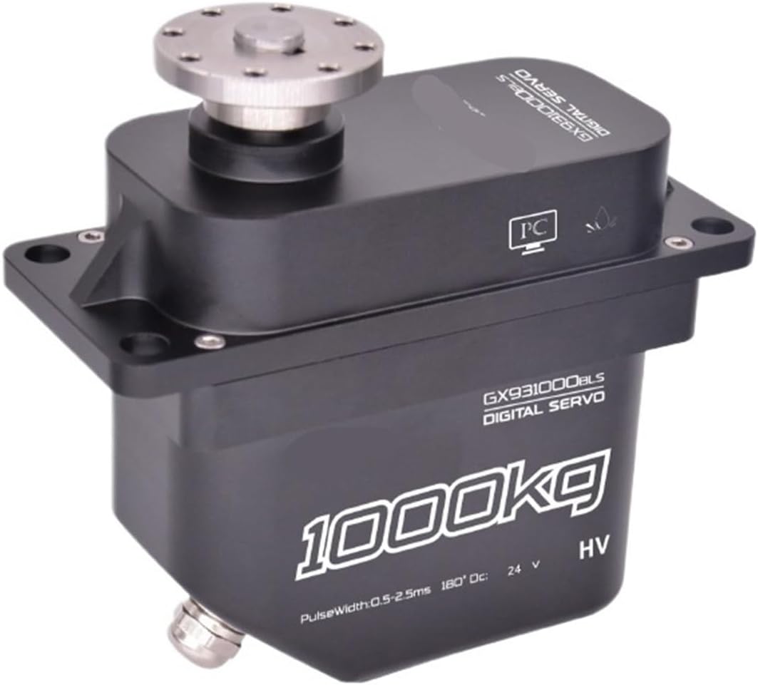 1000KG High Pressure CNC Aluminum Shell Metal Gear Brushless Waterproof 1/5 Scale Giant Servo for Large Models