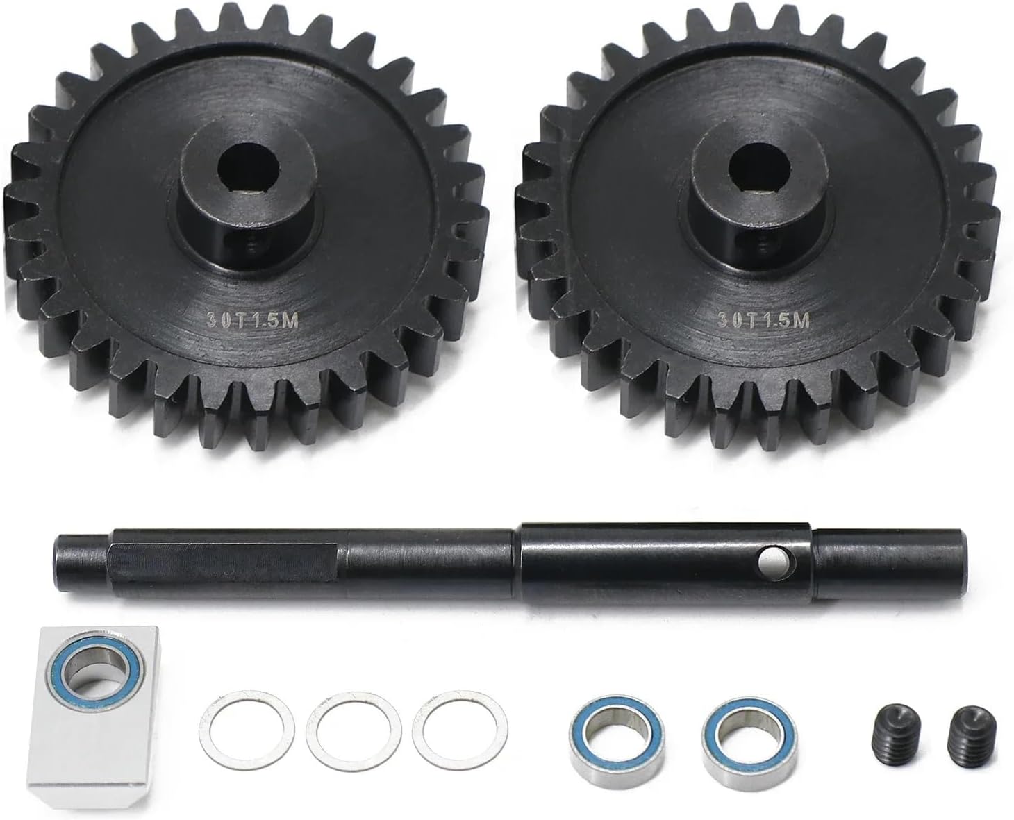 RC Models Spare Parts For Traxxas For X-Maxx 1/5 CNC 45 HD Steel 1.5Mod 20T 25T 30T 35T Pinion Spur Gear Set RC Car Upgrade Parts(30T 30T)