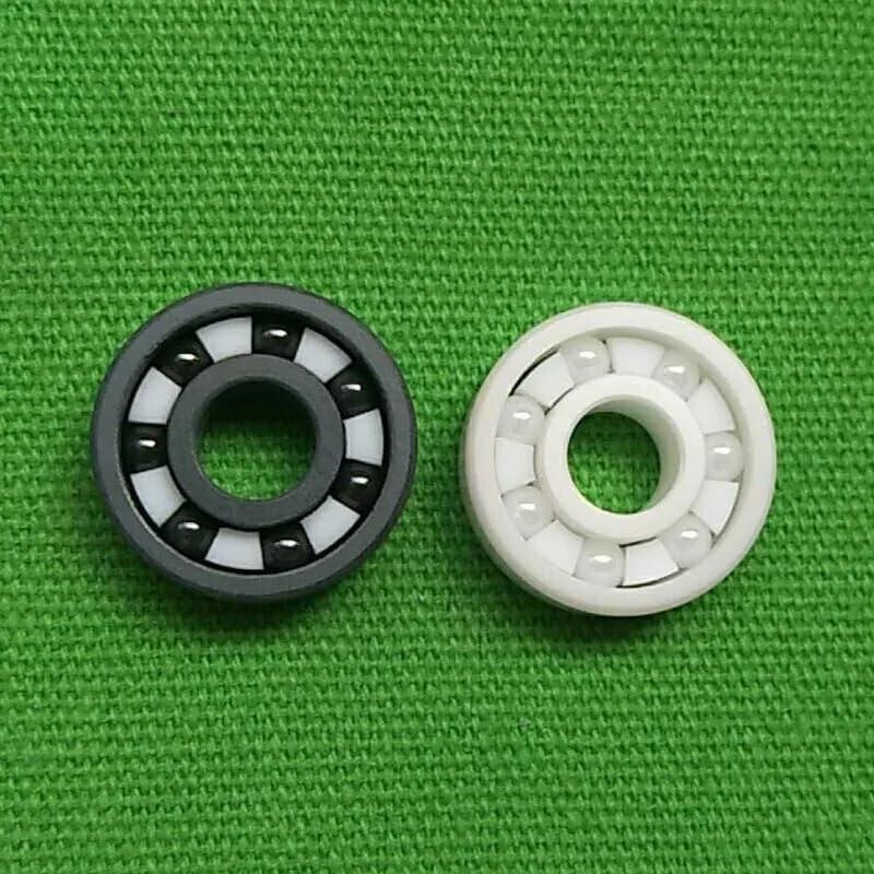 WEIWEIBEIER Full Ceramic 608 Inline Speed Skating Bearing White Black 7-Bead 608rs for Professional Indoor Speed Track Race (Size : 16pcs Black Ceramic)