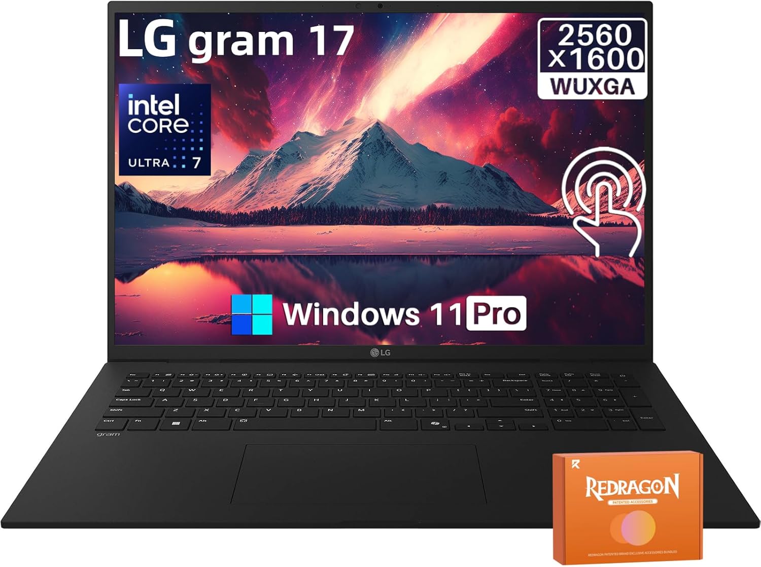 LG Gram 17 Touchscreen Laptop 2025, Copilot + PC, Intel Core Ultra 7 258V(Up to 4.8GHz), 17