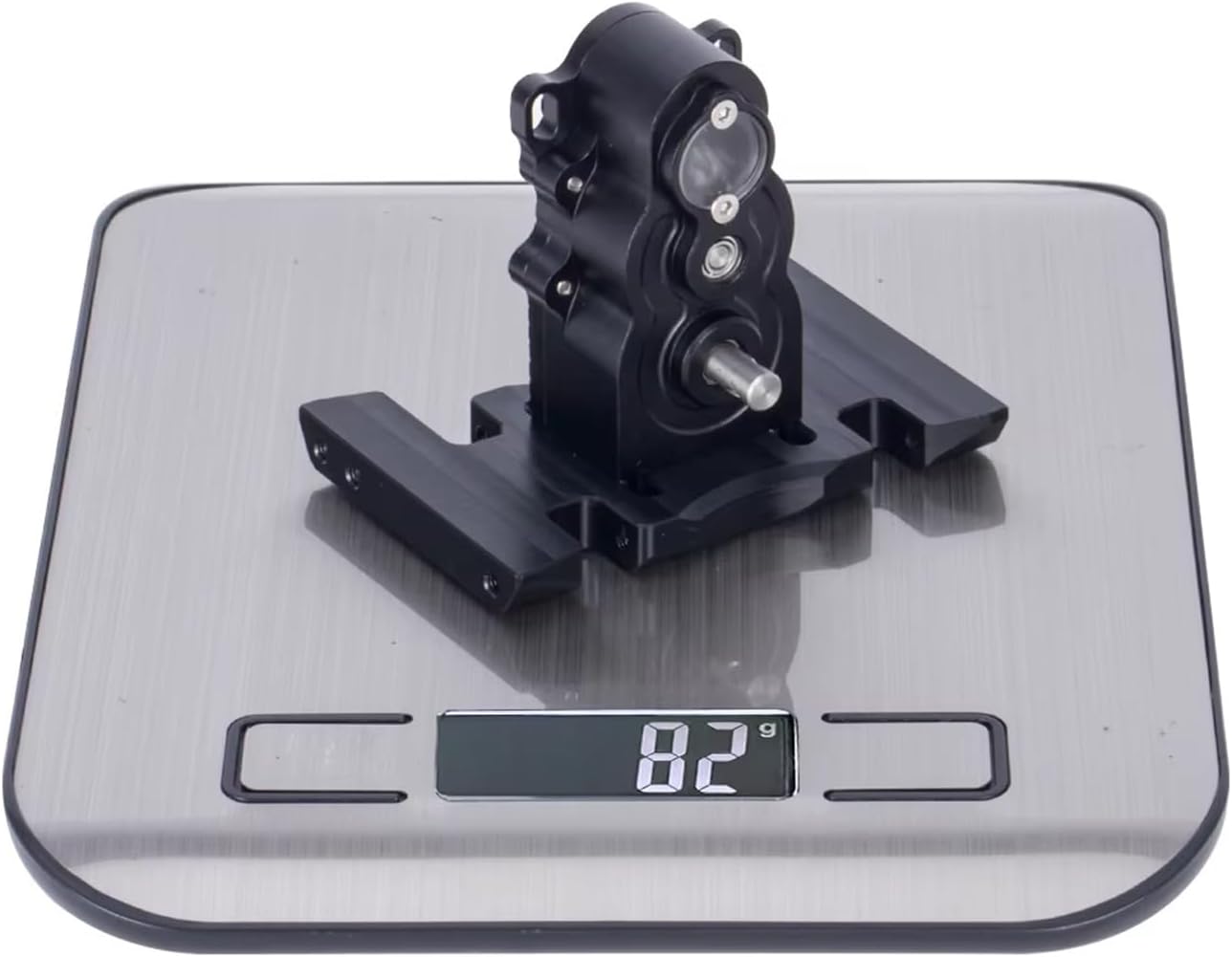 RC Car Parts Compatible with Traxxas for TRX4 for SCX10 for LCG Vertical Middle Transmission Gearbox with Skid Plate for 1/10 RC Crawler Car Parts(Black)