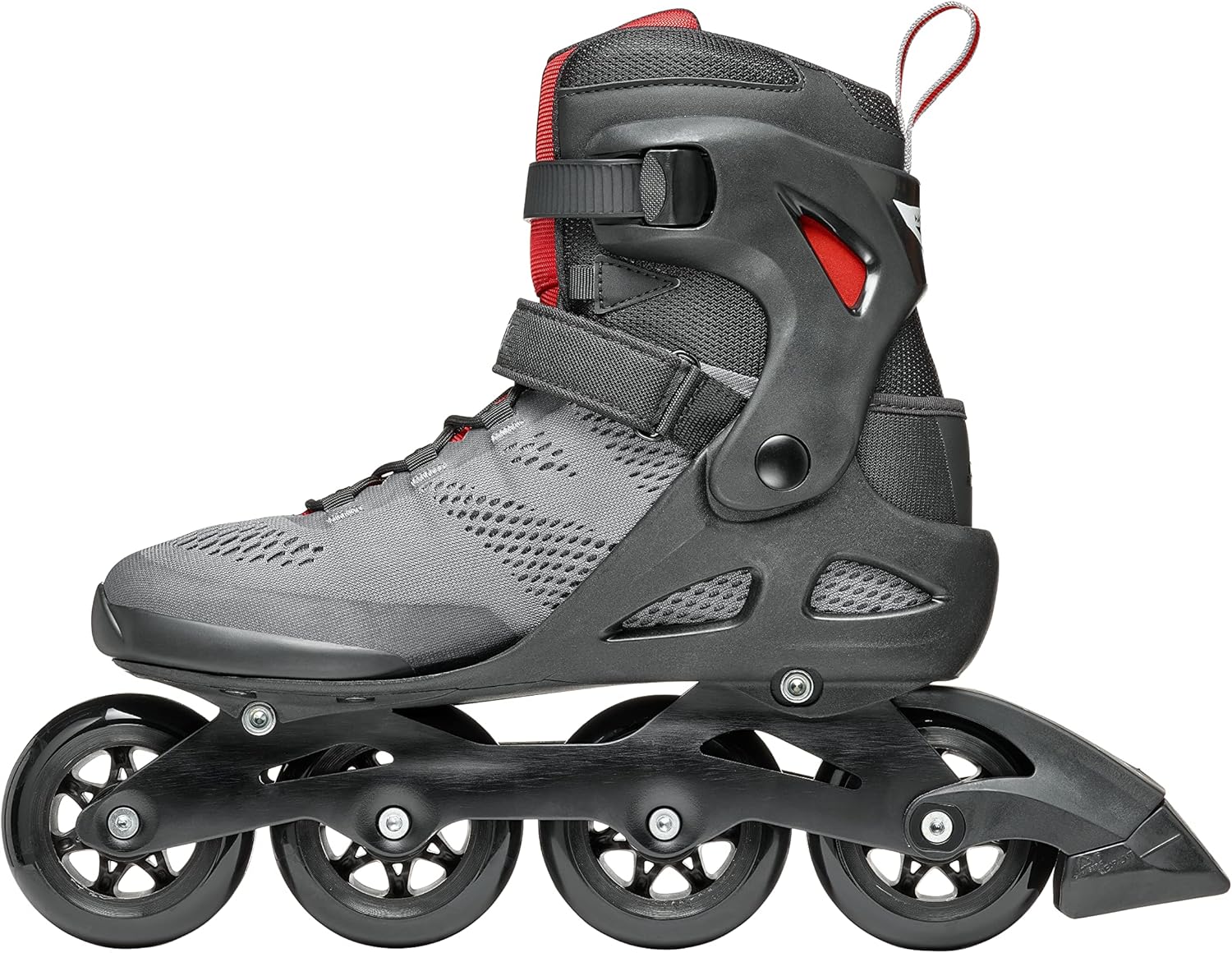 Rollerblade Macroblade 84 Men's Adult Fitness Inline Skate, Dark Gray & Red, Performance Inline Skates