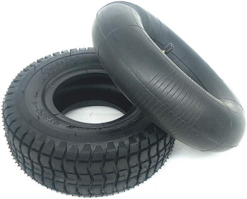 9 Inch 9x3.50-4 Anti-Skid Wear-Resistant Elderly Three-Wheeled Scooter Inflatable Tire Explosion-Proof Solid Tire Optional (B)