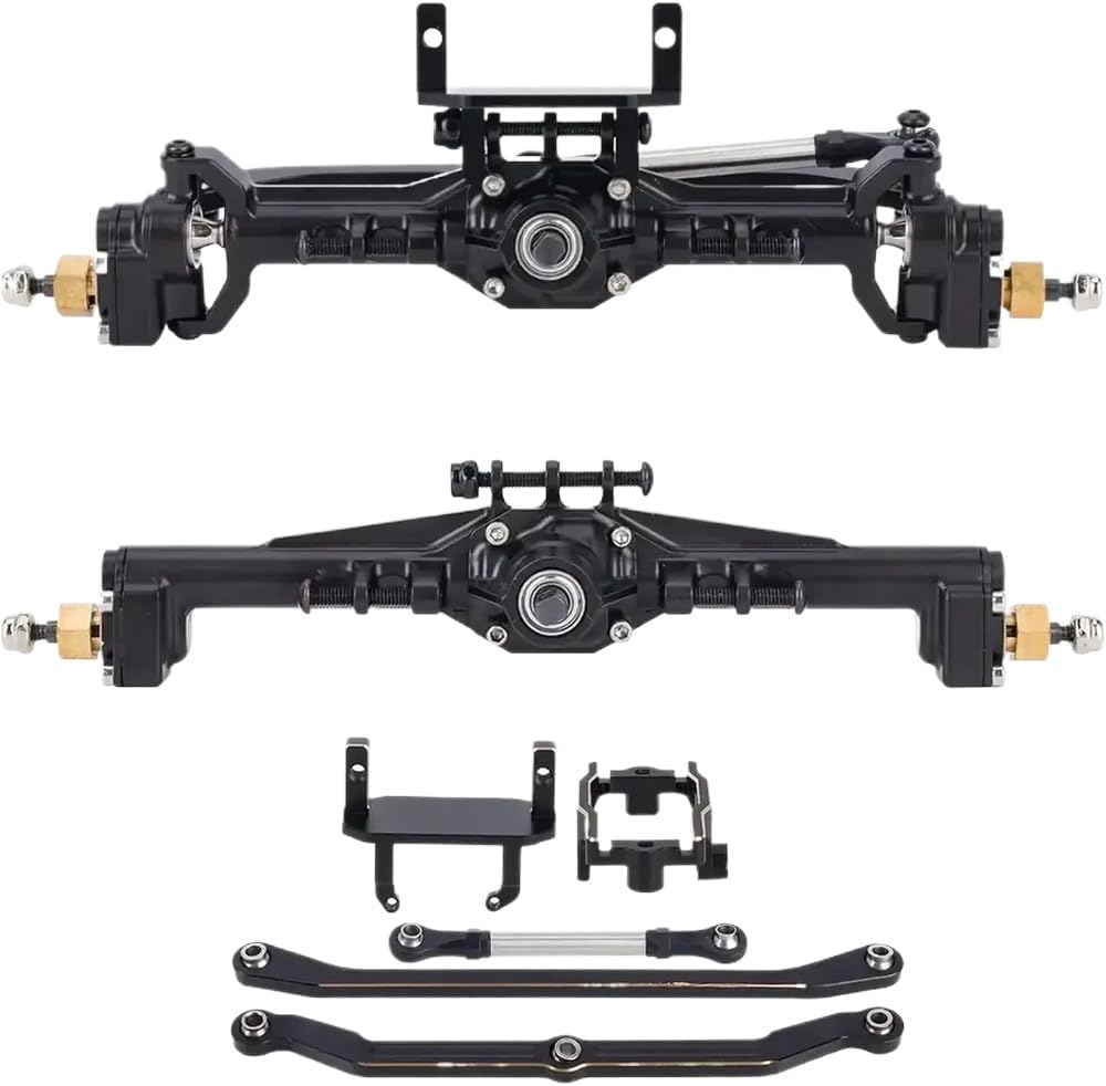 AMK 216.4g Brass Axle Extended 20mm Portal Axle with Dual Servo Mount Options Compatible with 1/18 RC Crawler Car Axle