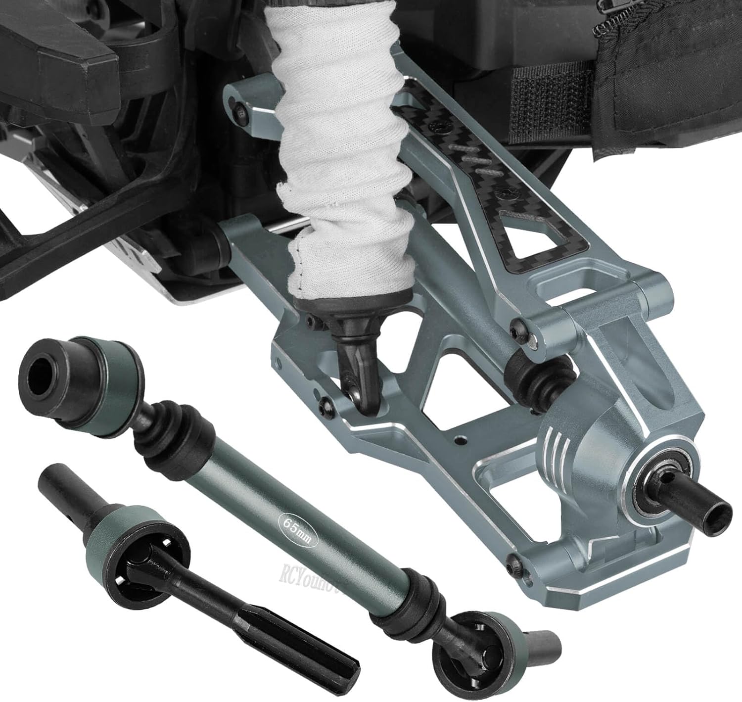 RC Aluminum Suspension Arms&Drive Shaft&Caster Block&Steering Blocks&Rear Stub Axles Carriers&Links Upgrades Part for 1/10 WideMaxx (#89086-4),CVD Driveshafts Hops Up,Titanium