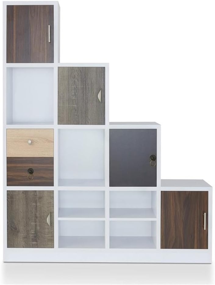 Allora Contemporary Wood 9-Cube Bookcase in White