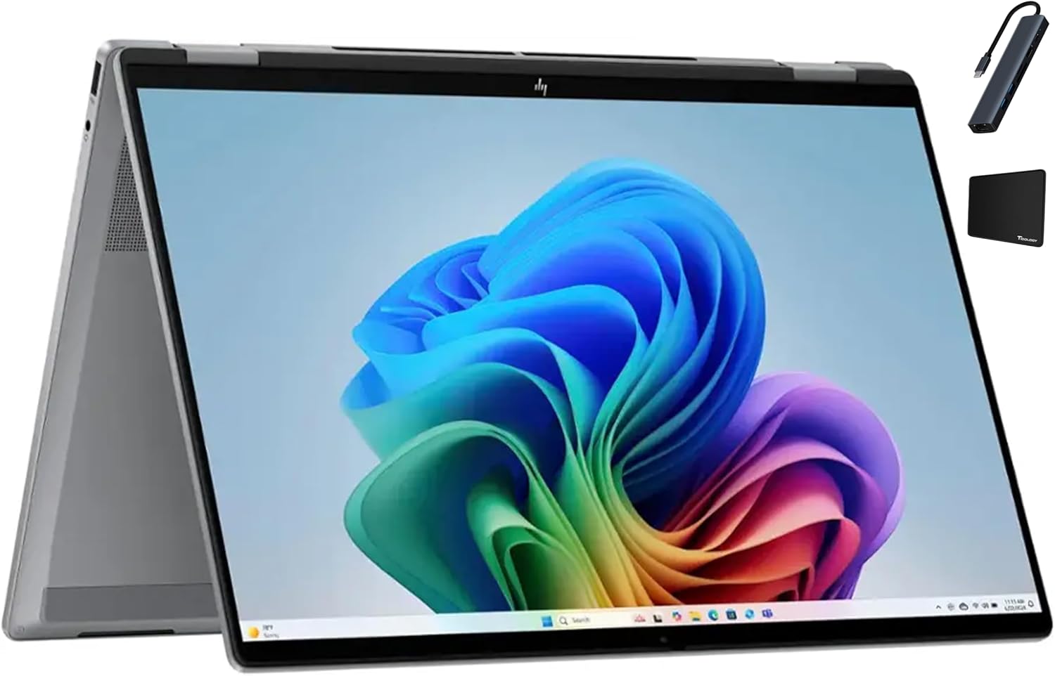 HP OmniBook X FILP Copilot+ PC 16 inch 2K Touch 2-in-1 Touchscreen Laptop, AMD Ryzen AI 5 340, 16GB DDR5 RAM, 512GB SSD, Backlit KB, Copilot+ PC, Windows 11 Home, Meteor Silver