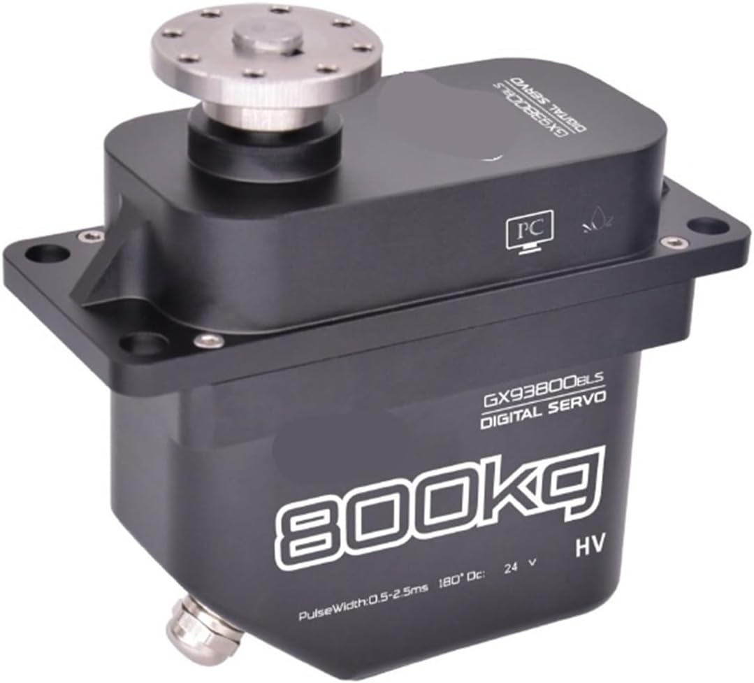 800KG High Pressure CNC Aluminum Shell Metal Gear Brushless Waterproof 1/5 Scale Giant Servo for Large Models