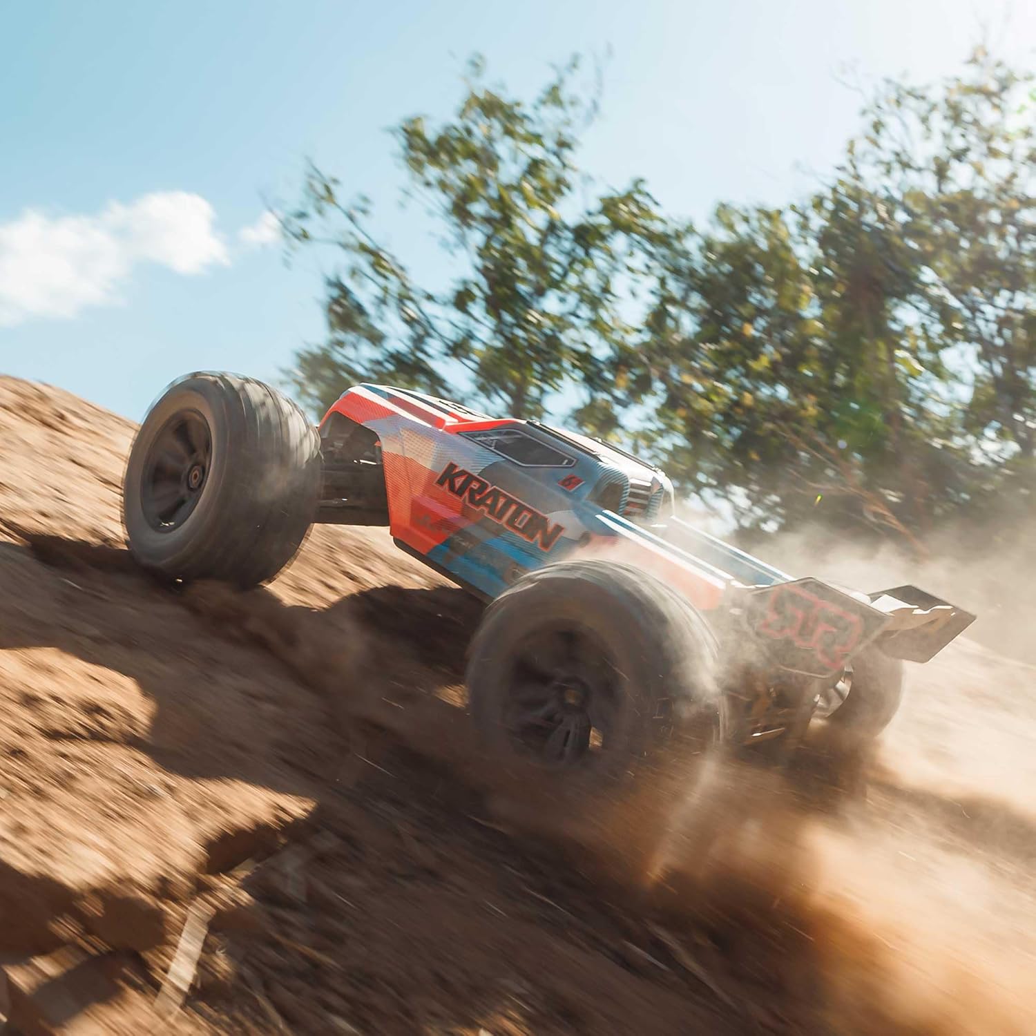 ARRMA RC Truck 1/8 KRATON 4X4 6S BLX BRUSHLESS V6 Speed Truck RTR (Lipo Battery and Charger Not Included) (Blue/Orange), ARA8608V6T1