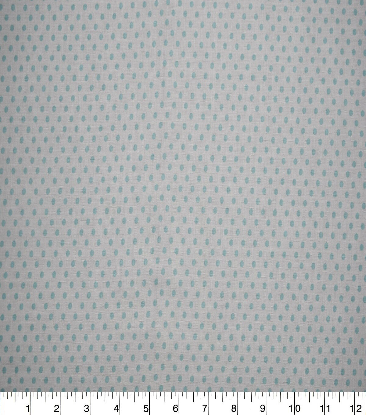 Aqua Pin Dots on White Cotton Fabric by Quilter's Showcase