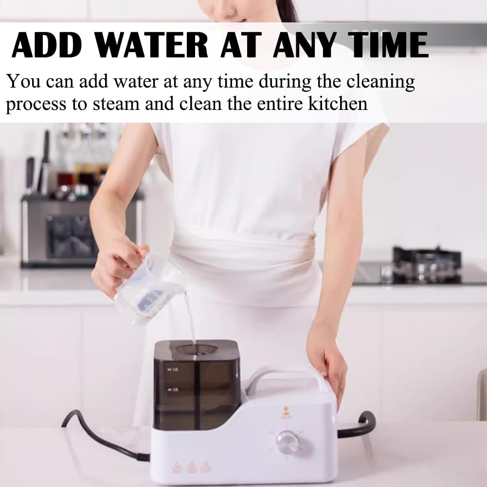 PP-Eic Small Steam High Temperature Cleaner, Multifunctional Steam Cleaner, Handheld Steam Cleaner, High Pressure Steam Cleaner, 2600W, All-Round Use at Home