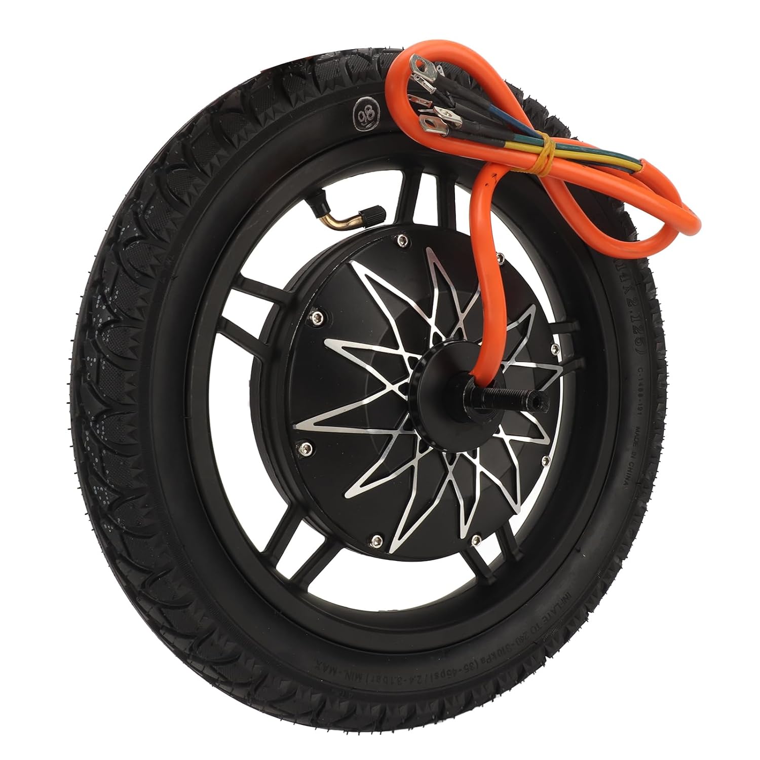 14inch 36V 72V 1000 5000W Brushless DC Hub Motor, Aluminum Alloy Dual Hall Sensor, with Puncture Proof Vacuum Tires, for Electric Motorcycle Scooter Balance Car