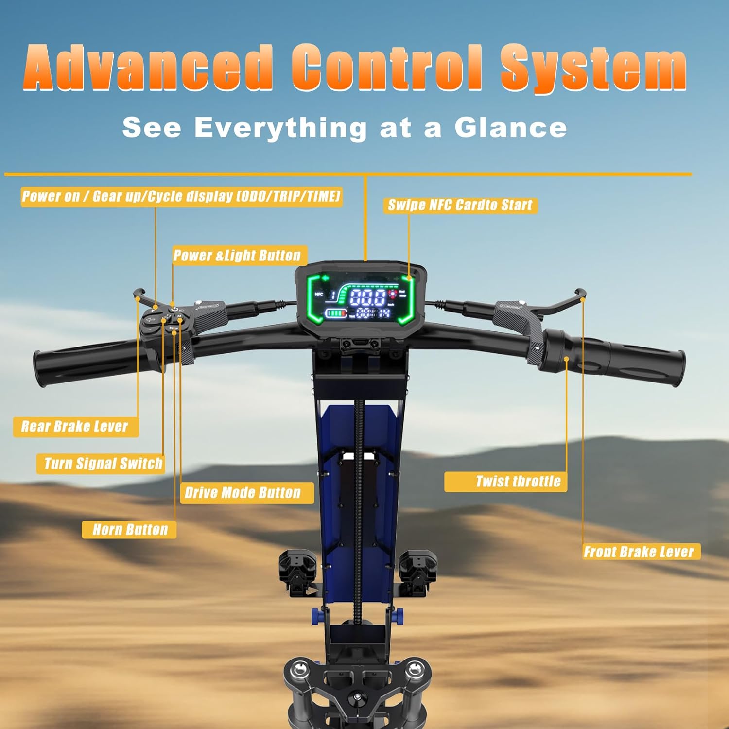 Tomofree 60V Electric Scooter Adults, 6000W Dual Motor Escooter Top Speed 50MPH,35Ah Battery 55 Miles Range, 11