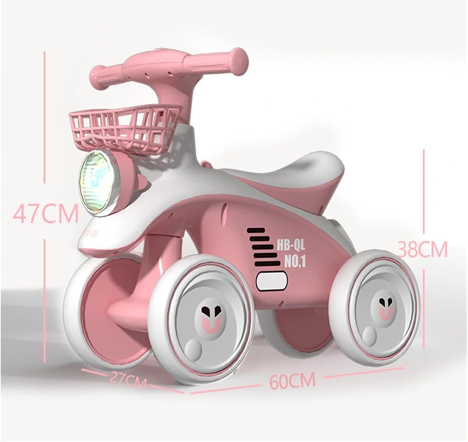 Swing Car 4 Silence Wheels Baby Balance Bike with Music No Pedal, Ride on Toys for Indoor and Outdoor(Blue)