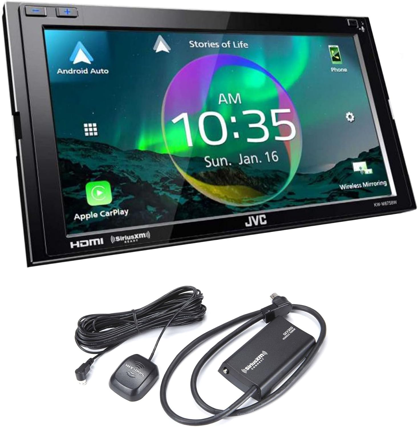 JVC KW-M875BW Digital Multimedia Receiver w/Wireless CarPlay and Android Auto