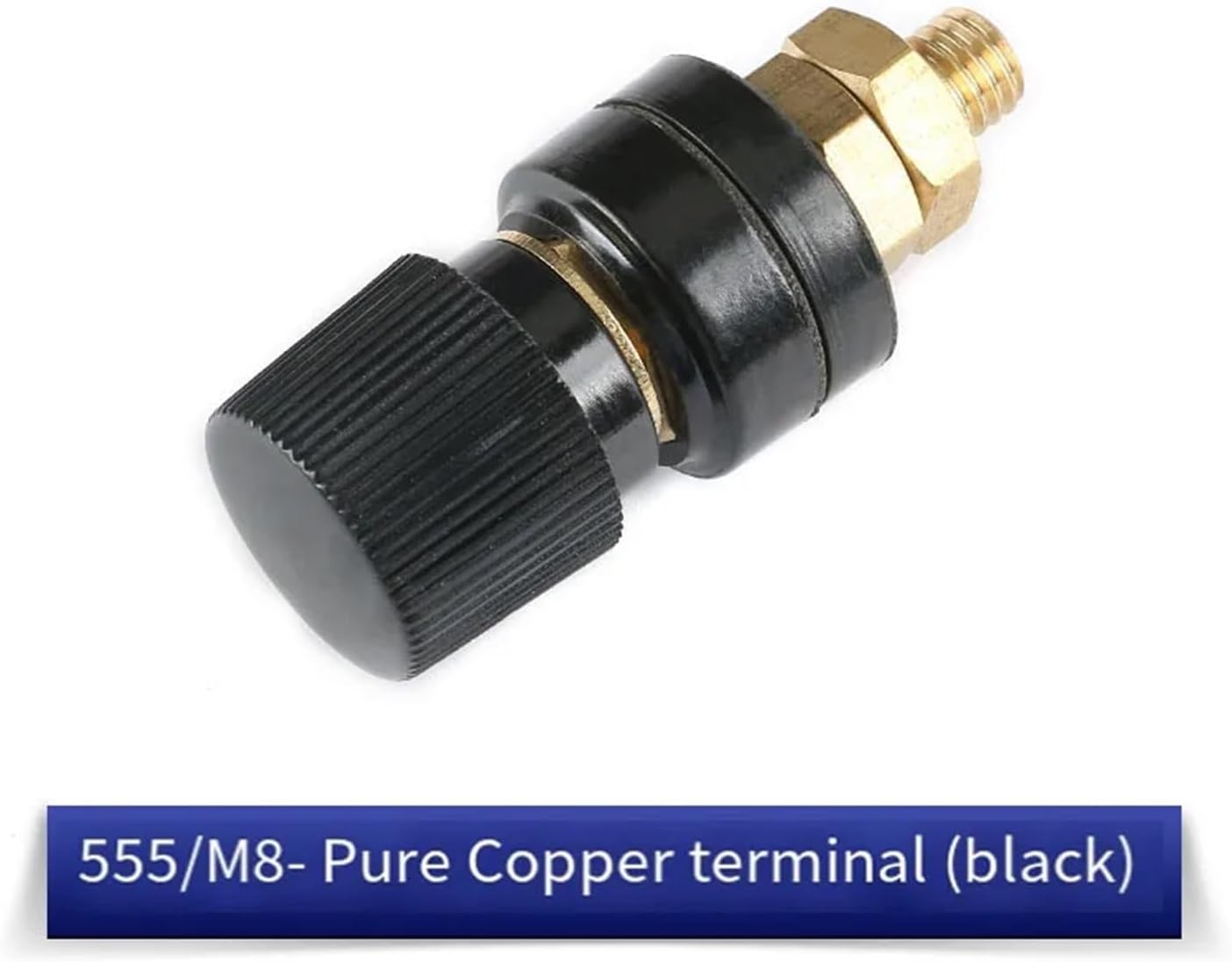 Power Junction Post Connectors 1-40pcs M6/M8 333/555 Inverter Terminal Connector High Temperature Resistance 8mm/6mm Red and Black High Current Terminal Clamp(555-M8-Black-B,40pcs)