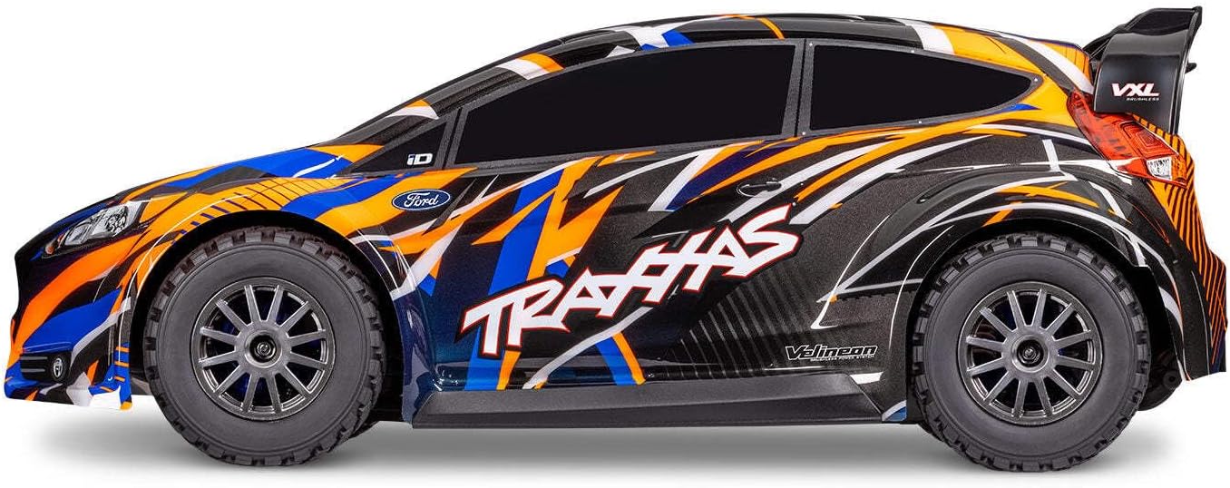 Traxxas 74276-4-ORNG - Ford Fiesta ST VXL 1/10 4WD Rally Car RTR, Orange