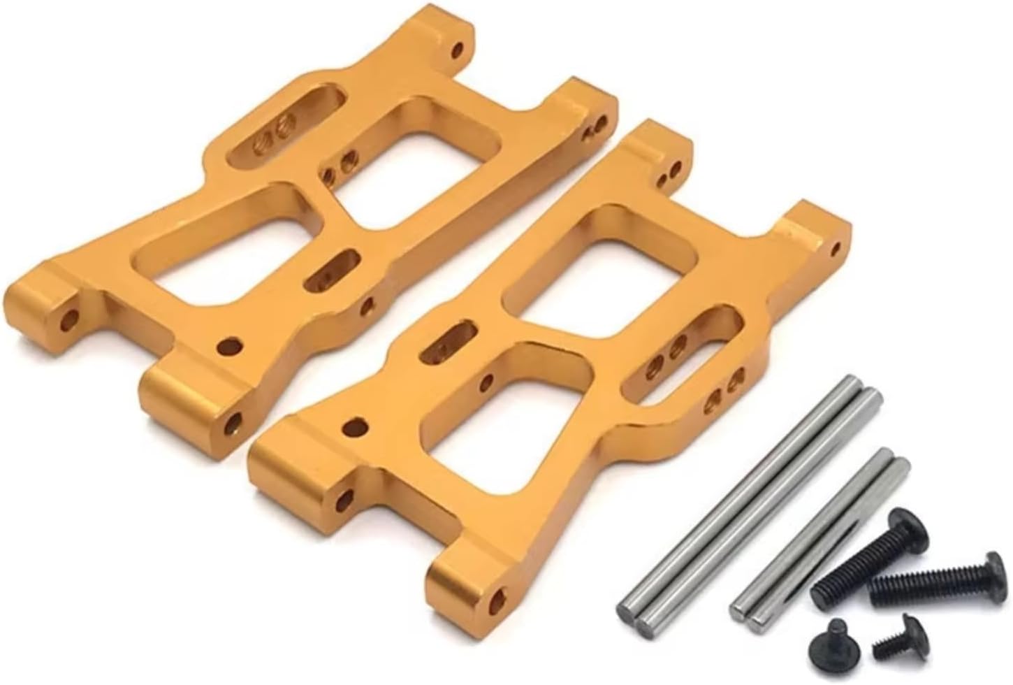 Models Upgrades Parts For WLtoys 144010 144001 144002 124016 124017 124018 124019 1/12 1/14 Metal Upgrade Rear For Swing Arm RC Car Parts(Yellow)