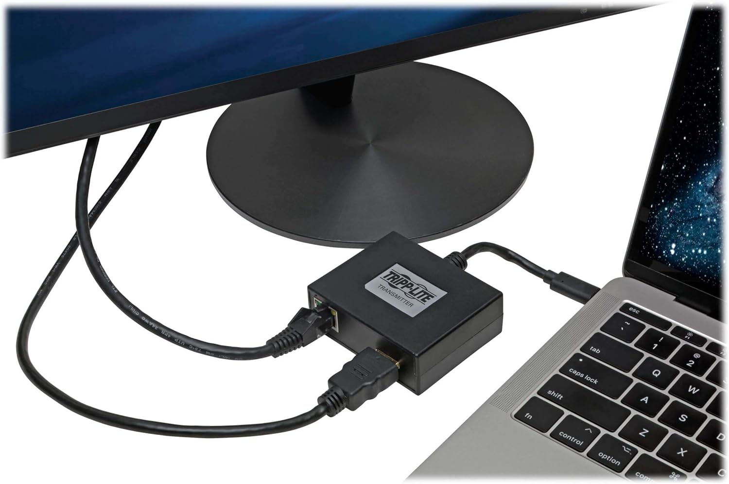 Tripp Lite USB C to HDMI Extender, USB C to HDMI Over Cat6 Extender Kit, USB 3.1 Gen 1, 1080p @ 60 Hz, PoC, Black, 150 ft. (U444-CAT-H)